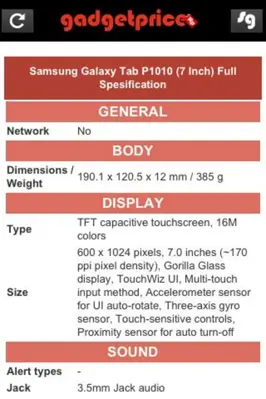 Gadget Price android App screenshot 0